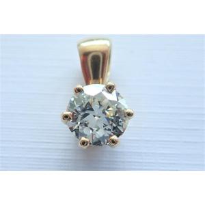  Pendentif  diamant or 18 carats