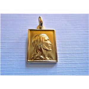 18 Carat Gold Christ Medal