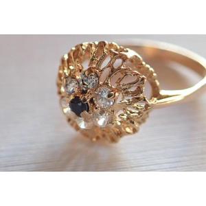 Bague diamants et saphir