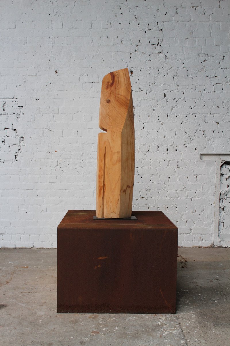 dix-huit (18) sculptures en bois modernistes et abstraites par Roland Lavianne (1948-2022)-photo-4