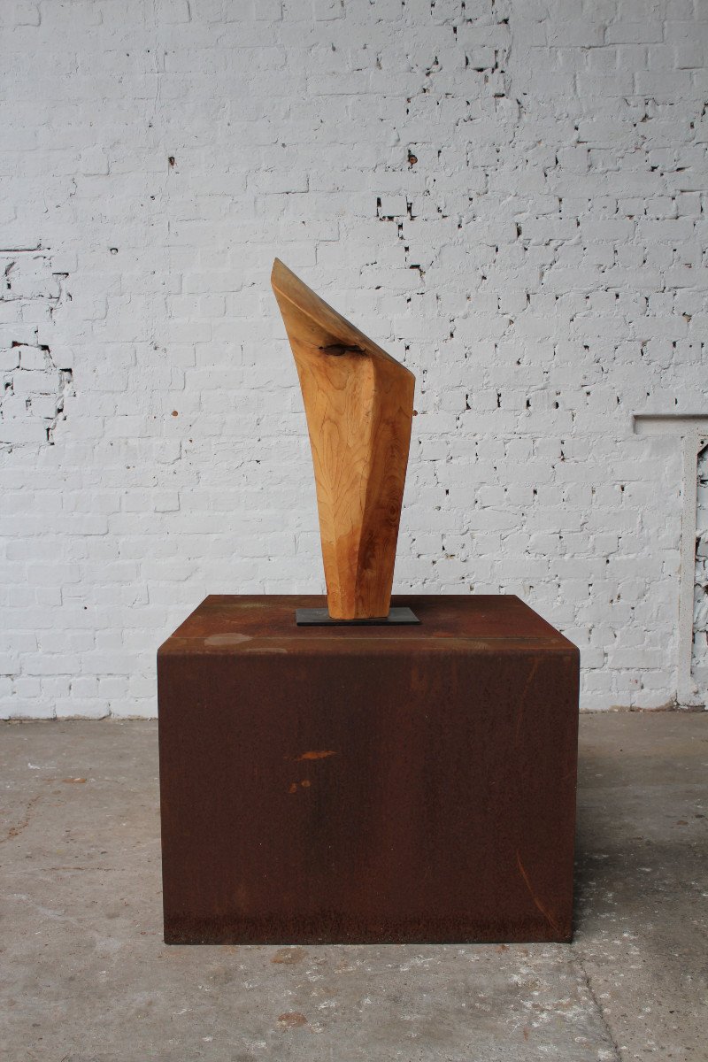 dix-huit (18) sculptures en bois modernistes et abstraites par Roland Lavianne (1948-2022)-photo-2