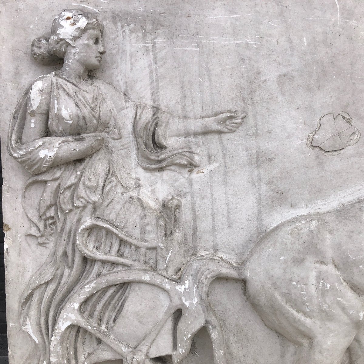 Bas-relief, Frieze, Academic Plaster Representing “eos Driving His Chariot”-photo-2