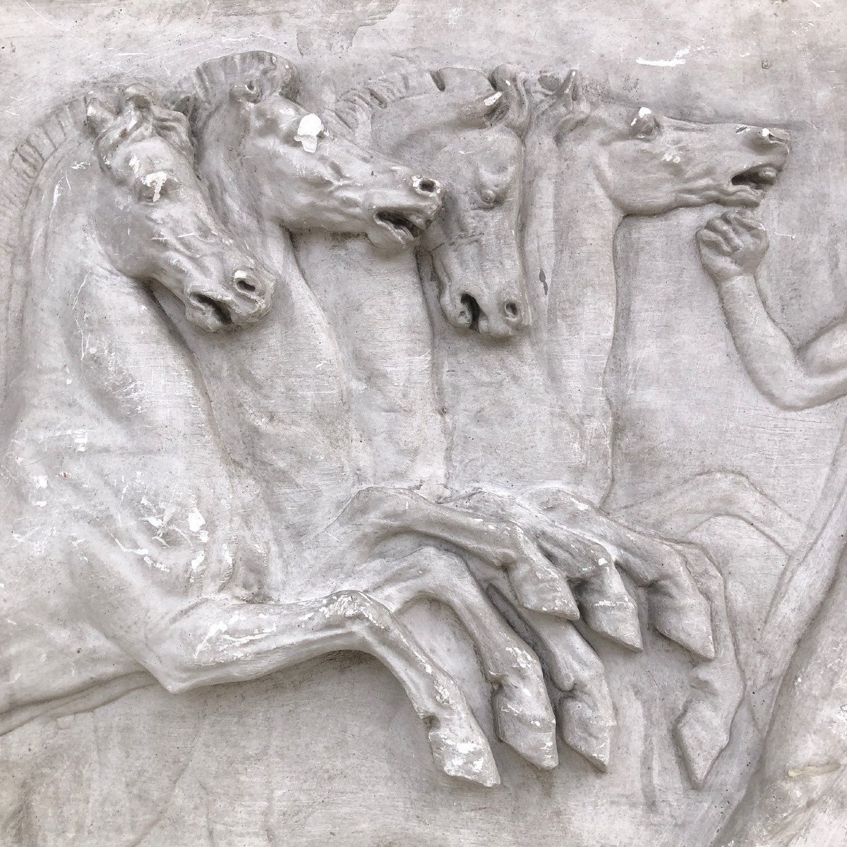 Bas-relief, Frieze, Academic Plaster Representing “eos Driving His Chariot”-photo-3