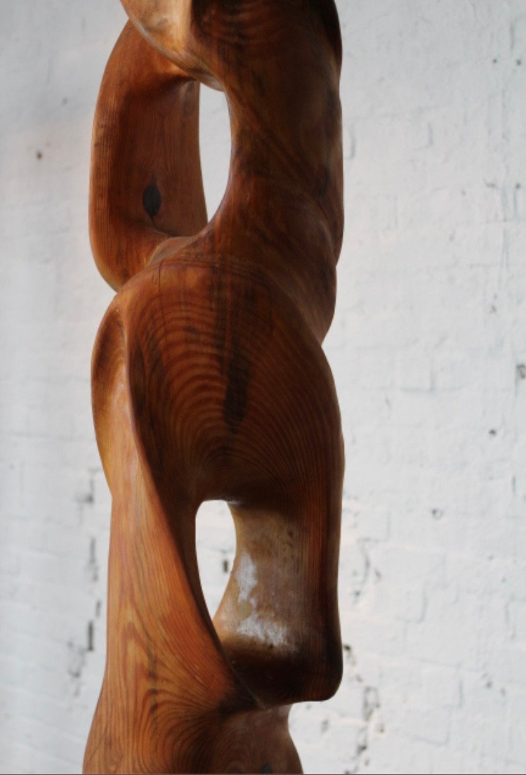 A Pair Of Sculptures Carved From The Trunk Of A Pine Tree By Marc Lampens Circa 1990-photo-5