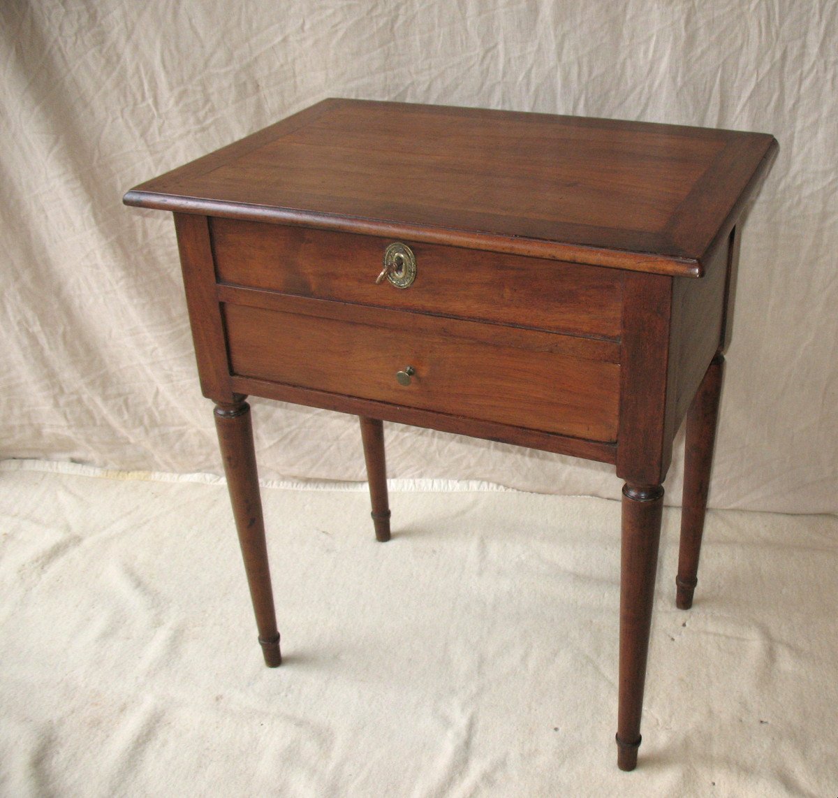 Small Louis XVI Style Walnut Chiffonier Coffee Table Stamped 19th Century-photo-2