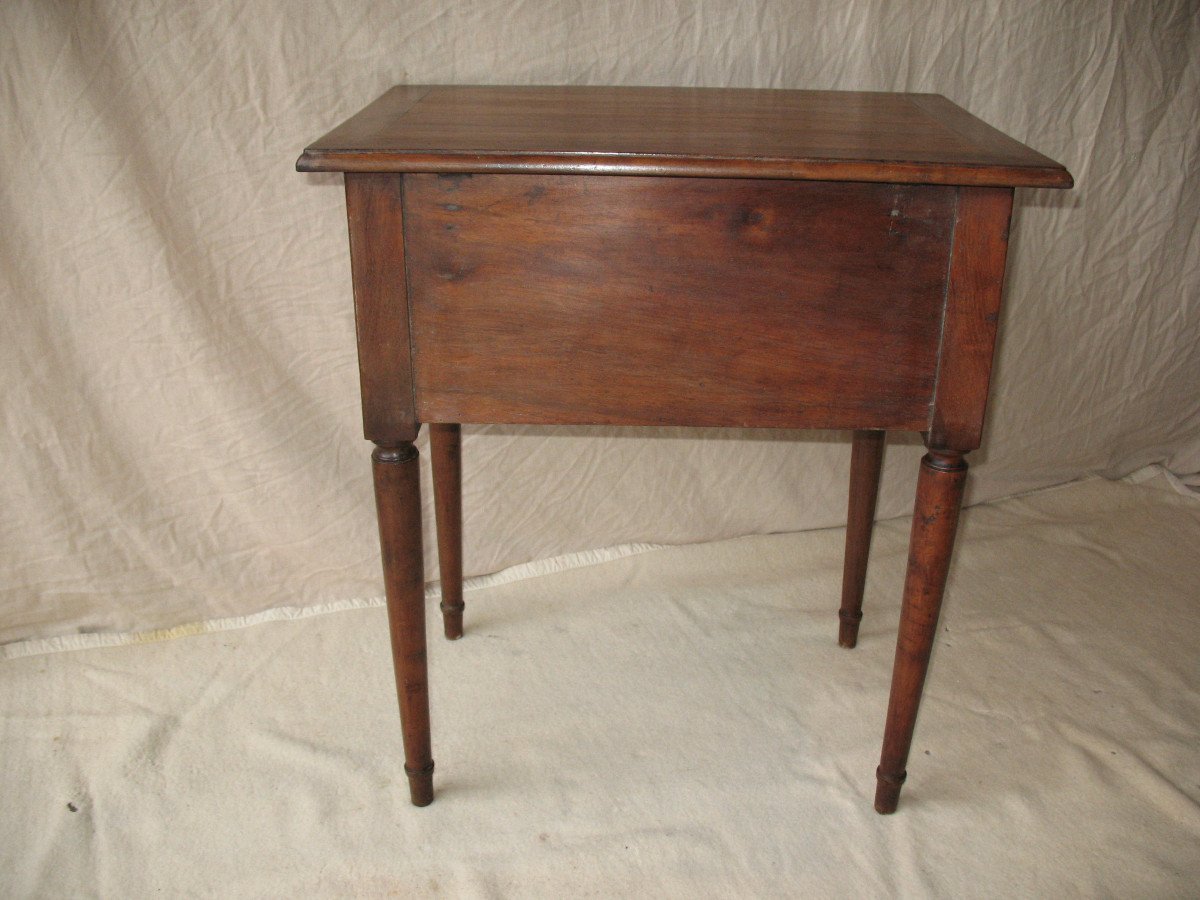 Small Louis XVI Style Walnut Chiffonier Coffee Table Stamped 19th Century-photo-4