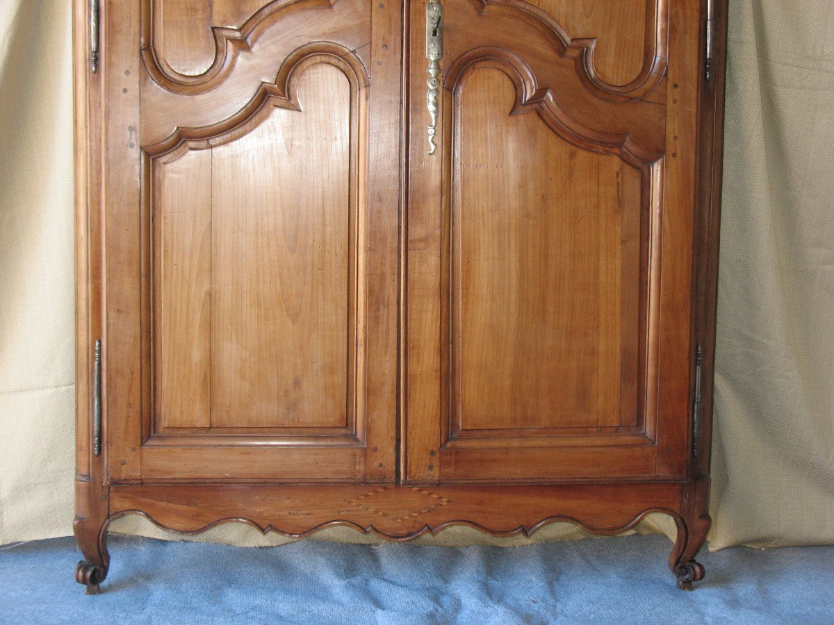 Cherrywood Paneling With 2 Doors, 19th Century, Louis XV Style-photo-3