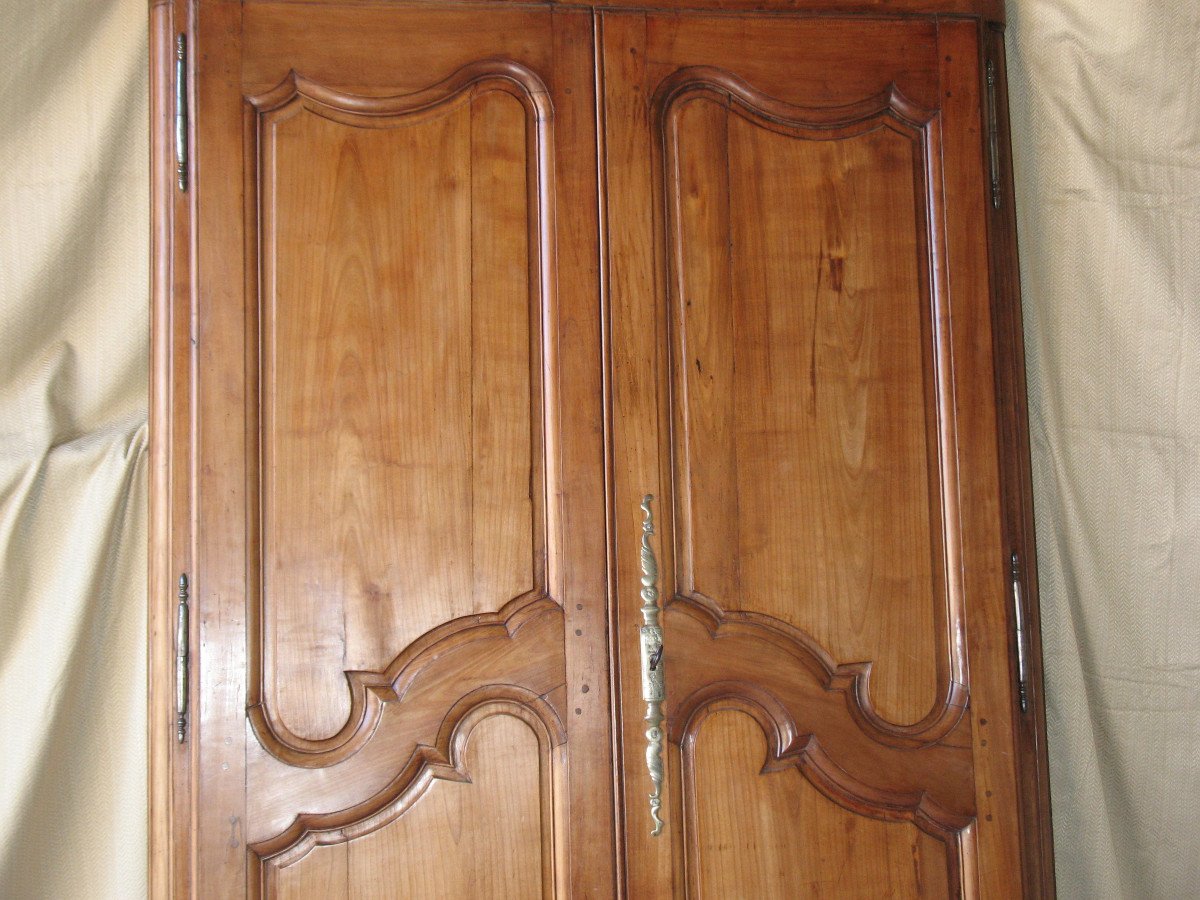 Cherrywood Paneling With 2 Doors, 19th Century, Louis XV Style-photo-5