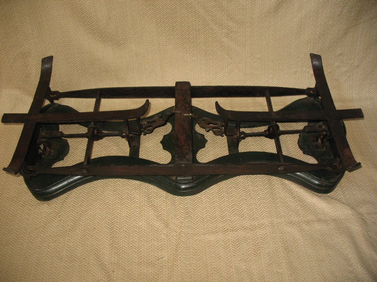 Very Large Béranger Cast Iron Scale In Lyon With A Capacity Of 60 Kg, 19th Century-photo-4