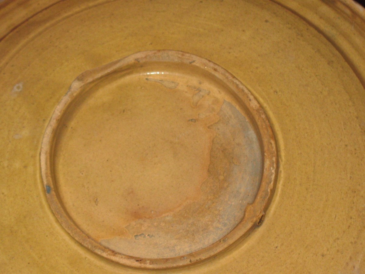 Large Earthenware Dish From Saint Amand Les Eaux, 18th Century-photo-7