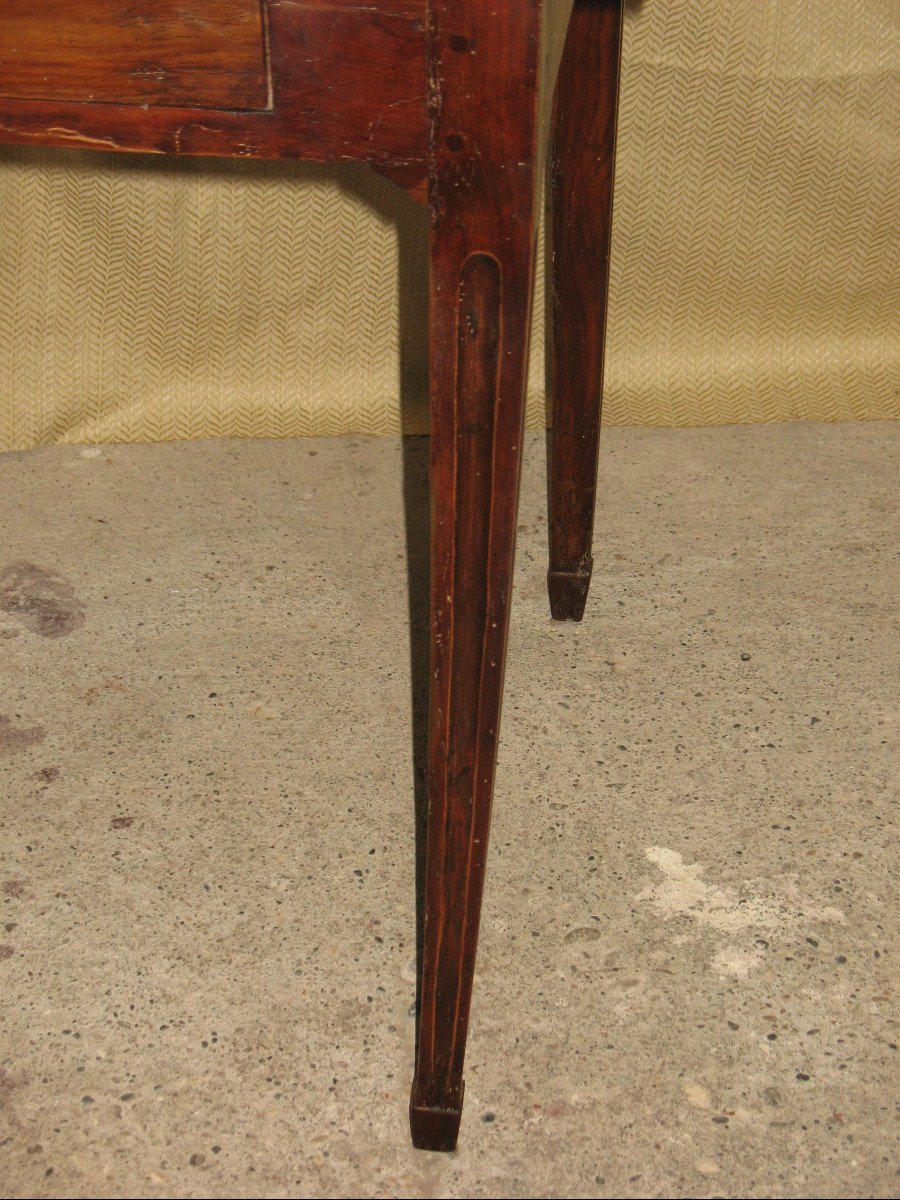 Small Louis XVI Desk Writing Table In Solid Cherry Wood With 1 Drawer 18th Century-photo-4