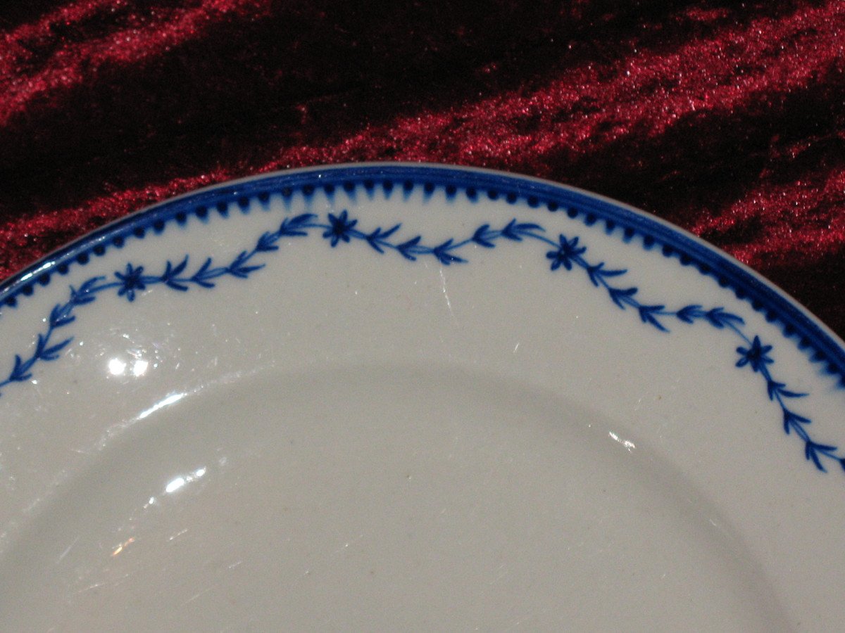 Soft Porcelain Plate From Arras Or Tournai 18th Century Decor With La Brindille-photo-3