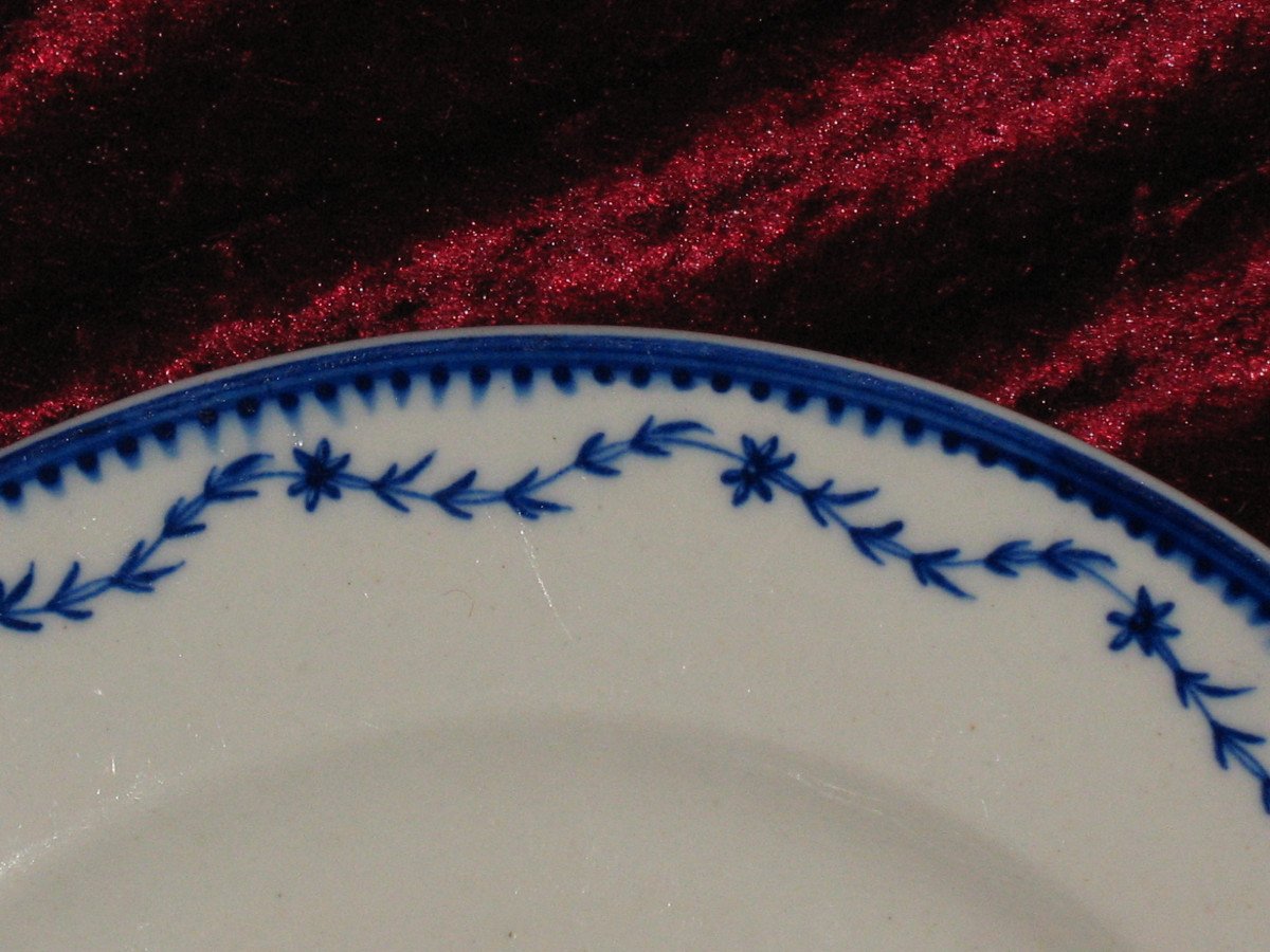 Soft Porcelain Plate From Arras Or Tournai 18th Century Decor With La Brindille-photo-4