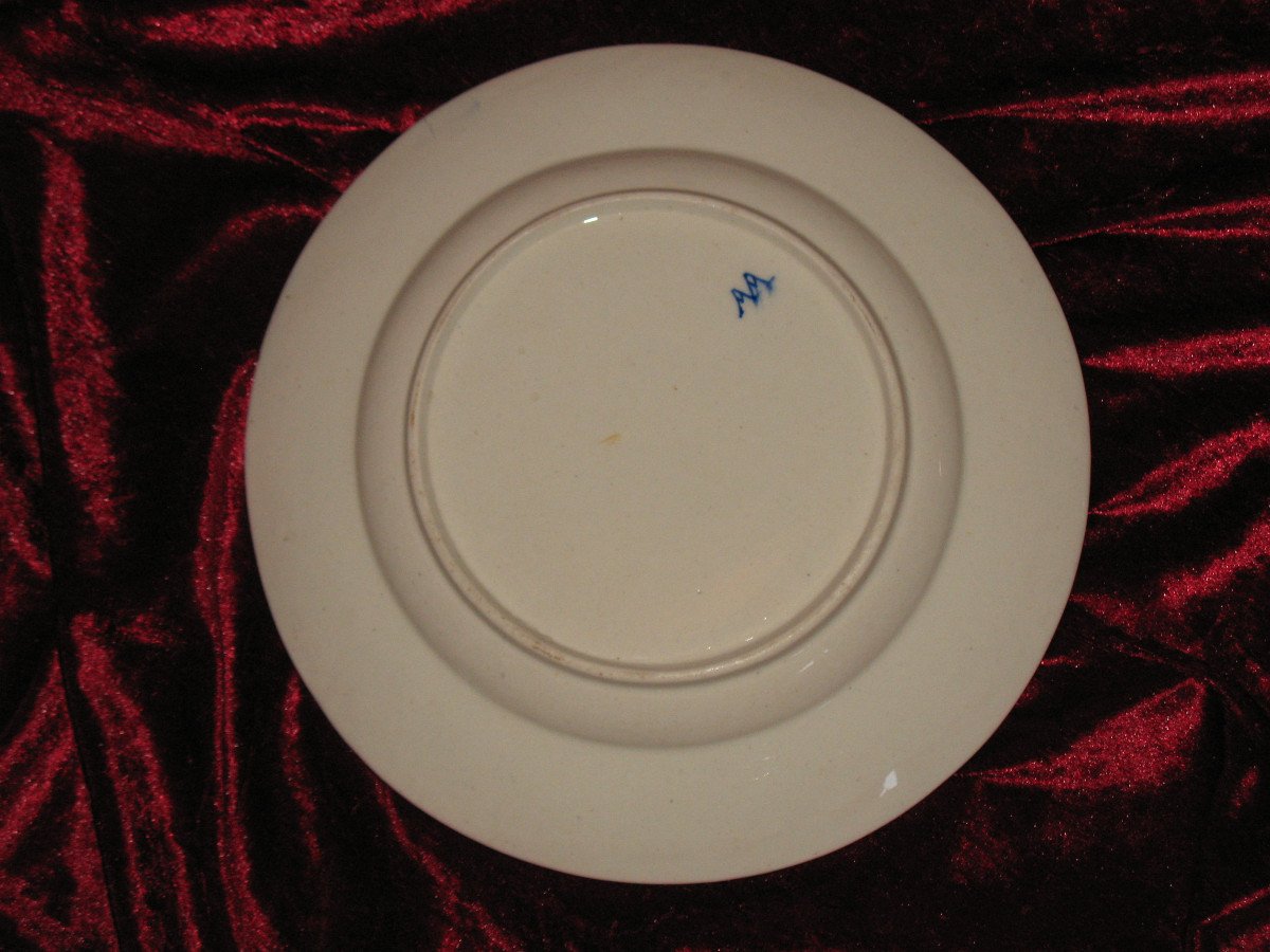 Soft Porcelain Plate From Arras Or Tournai 18th Century Decor With La Brindille-photo-2