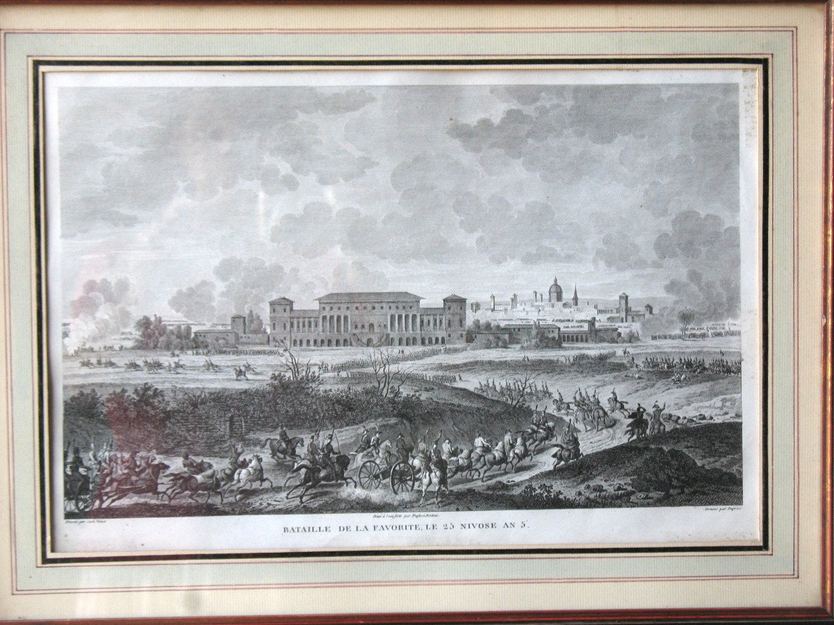 The Napoleonic Battles Set Of 5 Large Framed 19th Century Engravings-photo-3