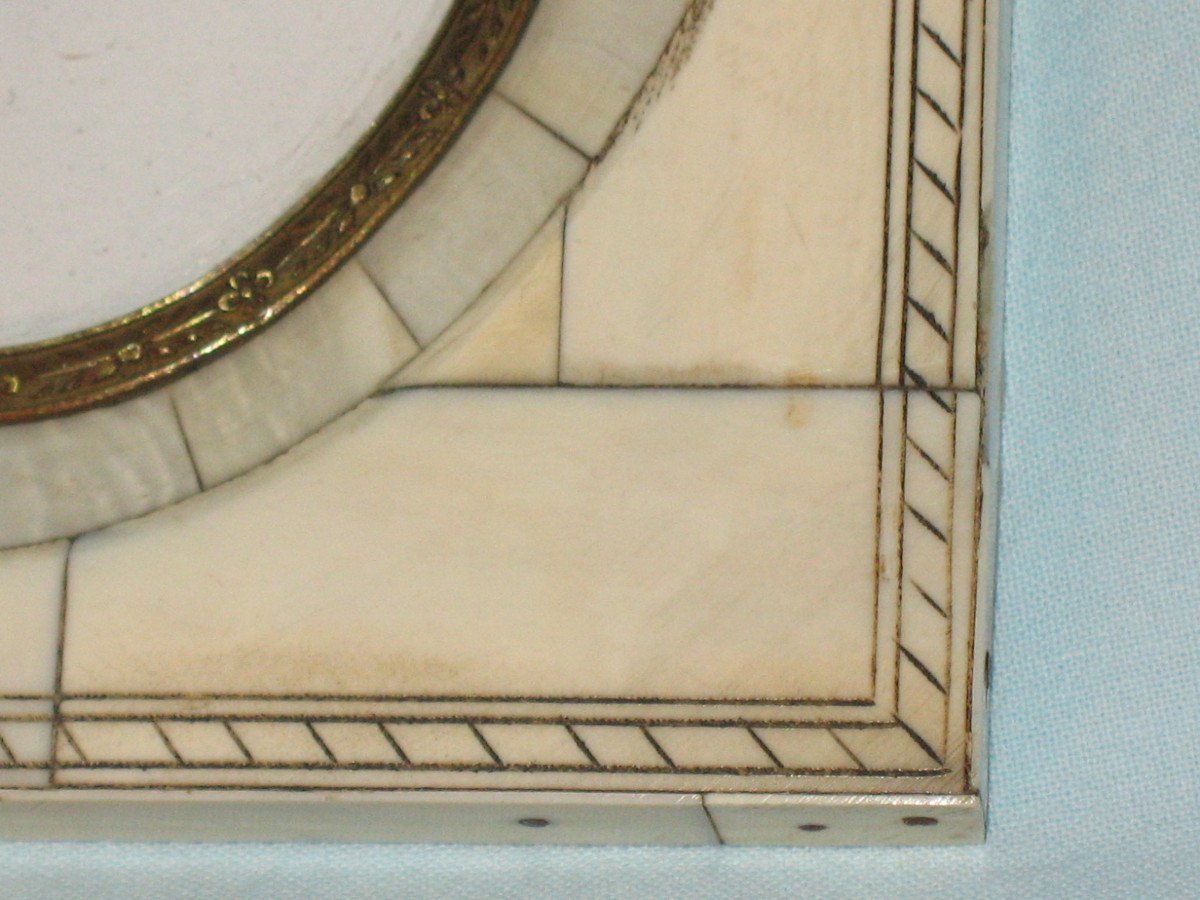 Small Frame For Miniature In Marquetry Napoleon III Period 19th-photo-3