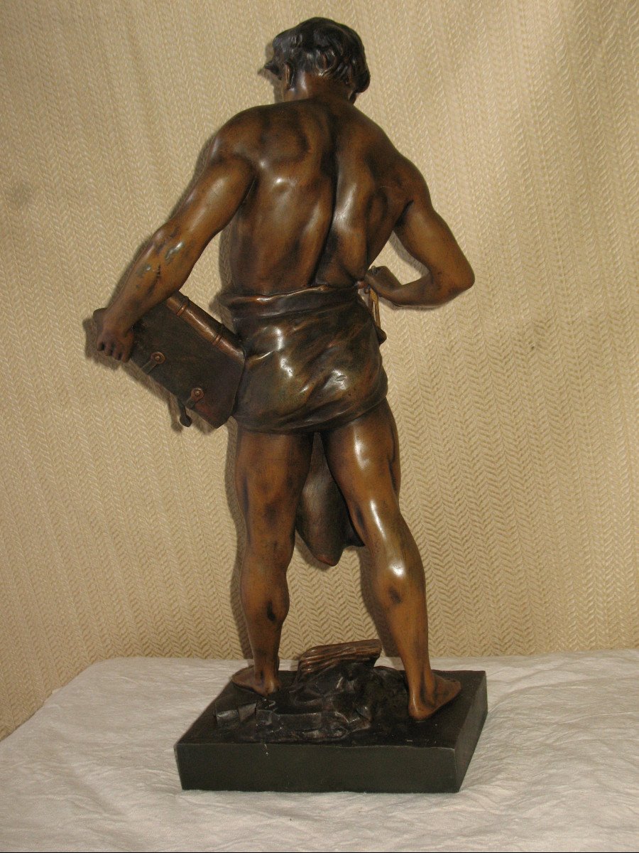 Large Sculpture In Regula By Emile Picault, 19th Century Science Et Artisan-photo-4