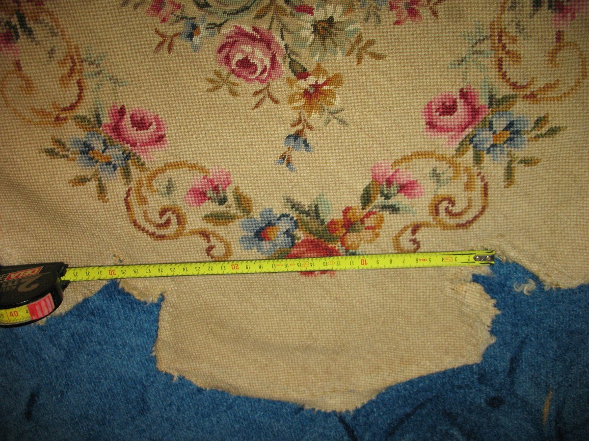 Louis XVI Style Handmade Floral Tapestry Chair Trim-photo-6