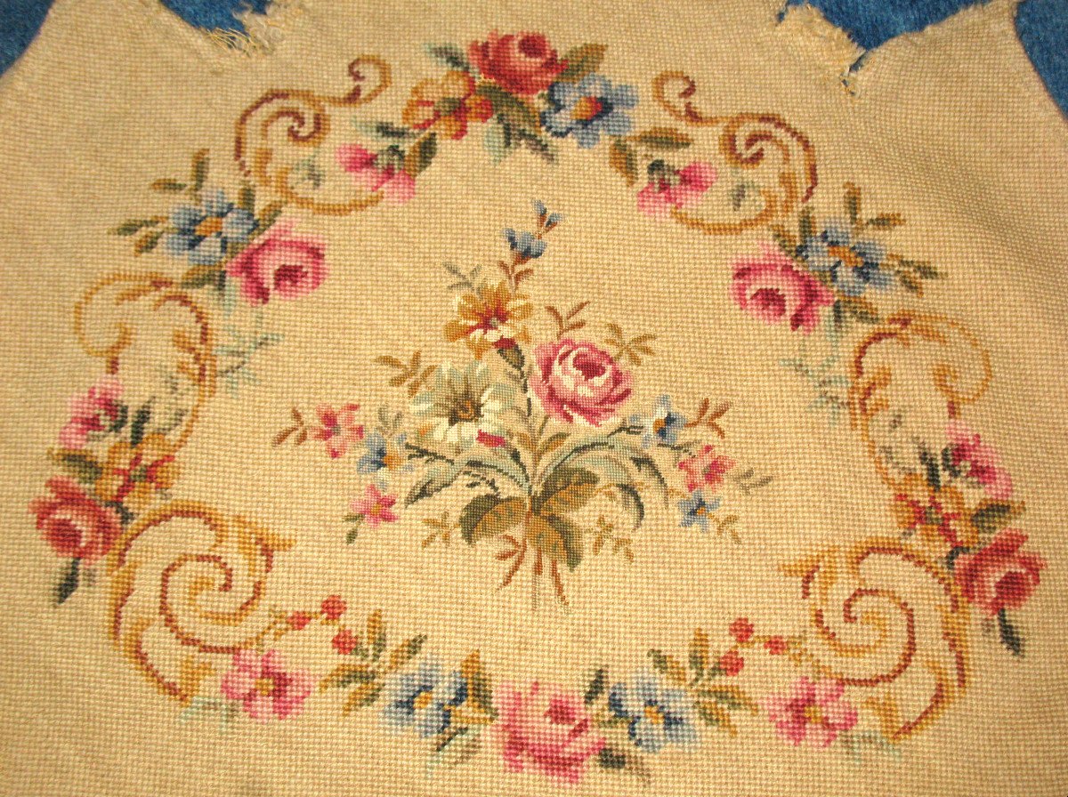 Louis XVI Style Handmade Floral Tapestry Chair Trim