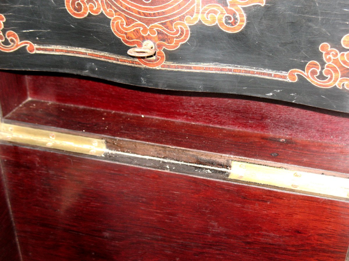 Liqueur Cellar Box In Napoleon III Marquetry, 19th Century-photo-3