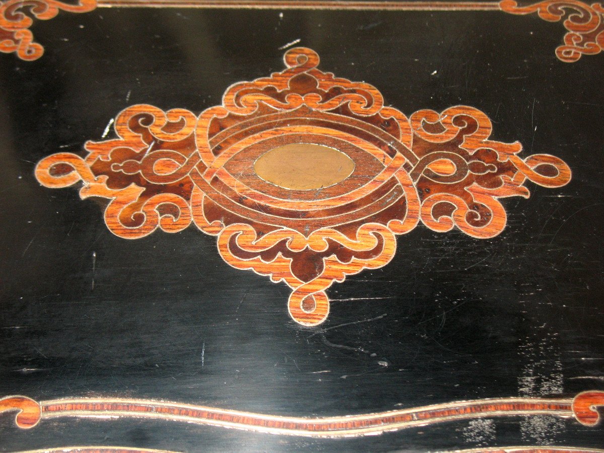 Liqueur Cellar Box In Napoleon III Marquetry, 19th Century-photo-5