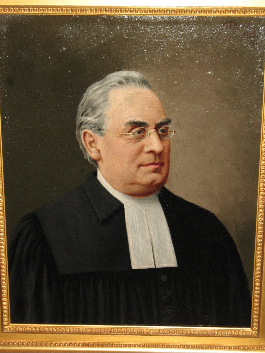 Paul Thomas (1859-1940) Portrait Of A Lawyer Oil On Canvas Signed And Dated 1902-photo-2