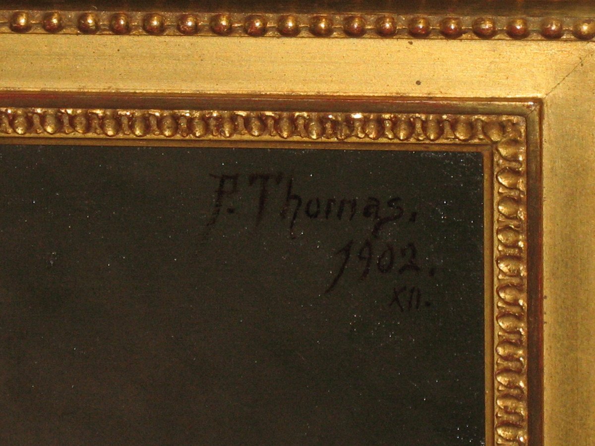 Paul Thomas (1859-1940) portrait d'un homme de loi Huile sur toile signée et datée 1902-photo-4