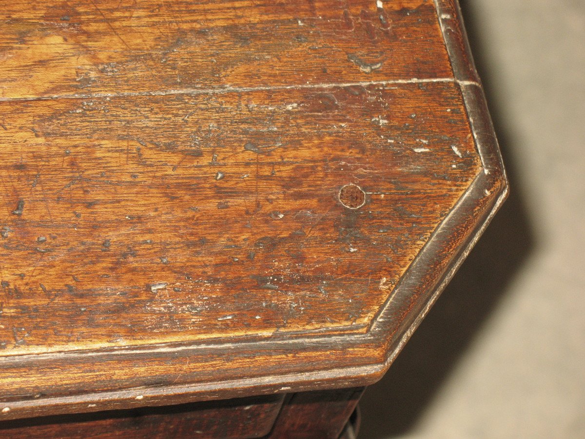 Table à écrire bureau époque 18ème Louis XV en orme avec 1 grand tiroir-photo-7