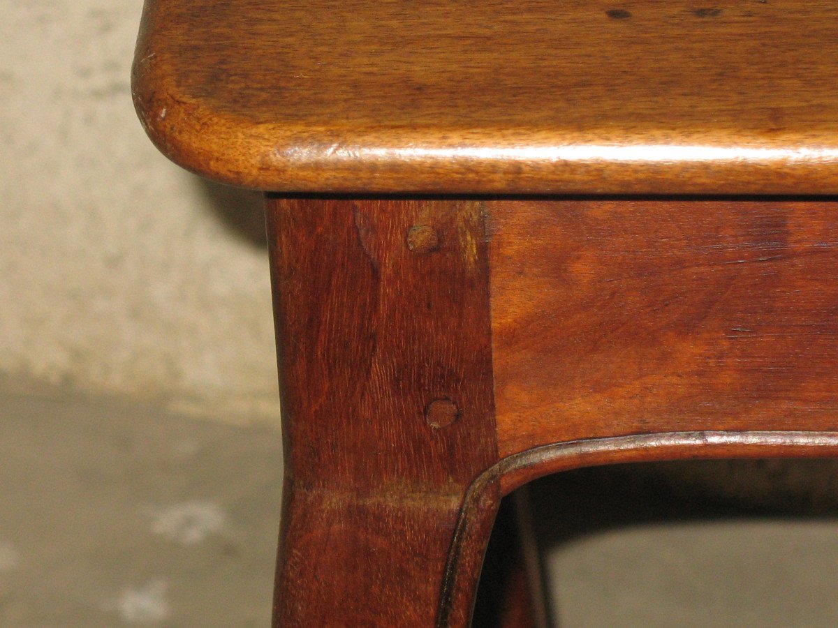 18th Louis XV Period Writing Table In Blond Walnut With One Drawer-photo-2