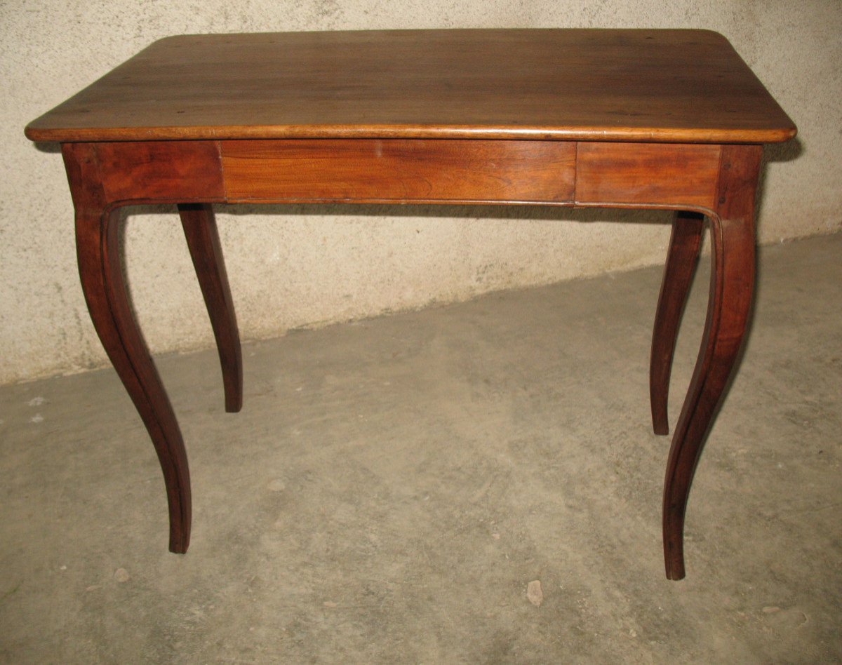 18th Louis XV Period Writing Table In Blond Walnut With One Drawer