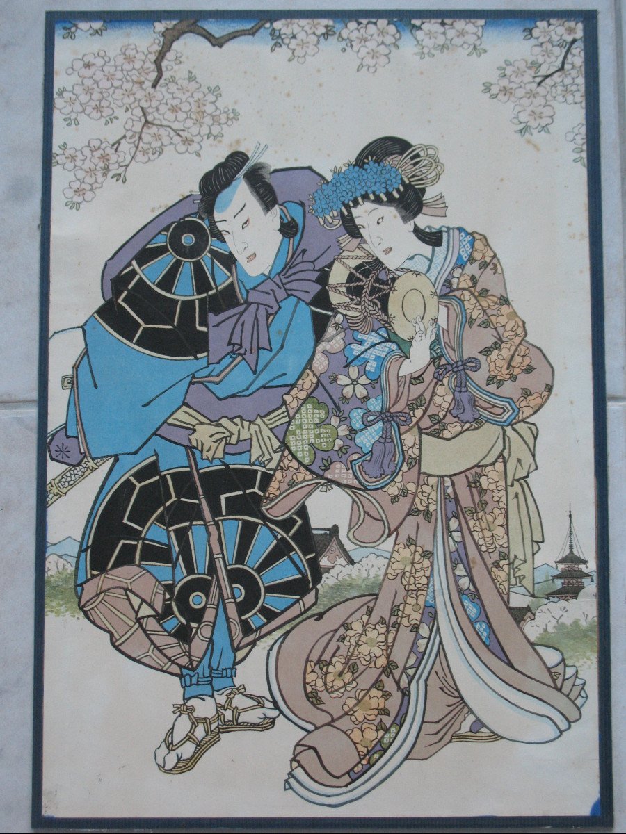 4 Large Japanese Prints-photo-4