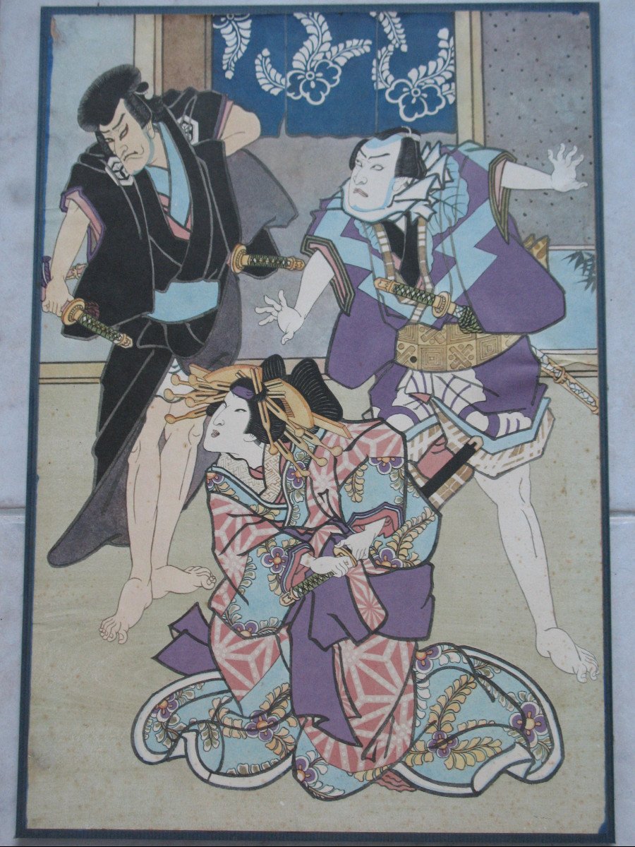 4 Large Japanese Prints-photo-6