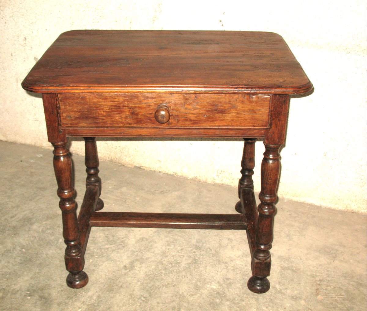 Louis XIV Period Writing Table In Fruit Wood, Périgord Origin, With 1 17th Century Drawer-photo-2