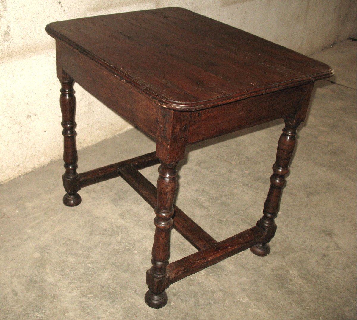 Louis XIV Period Writing Table In Fruit Wood, Périgord Origin, With 1 17th Century Drawer-photo-2