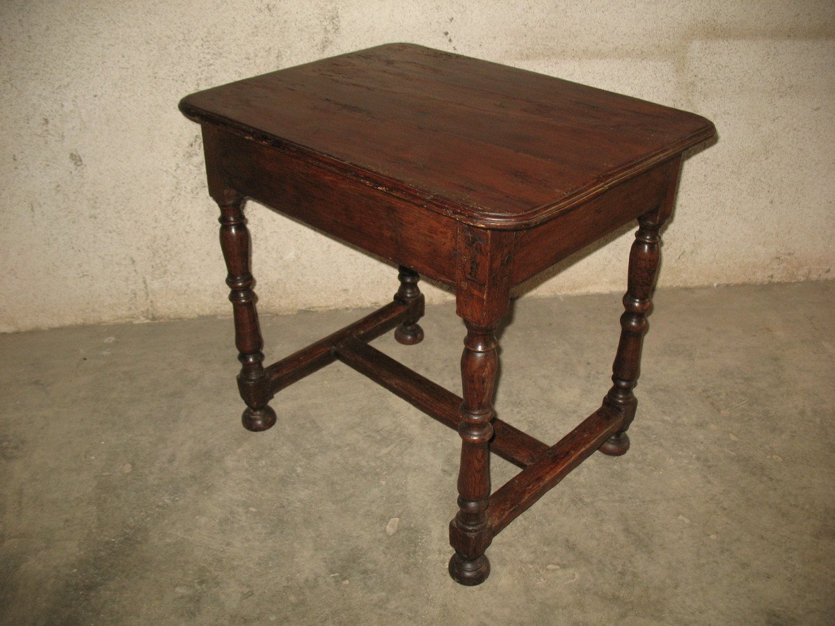 Louis XIV Period Writing Table In Fruit Wood, Périgord Origin, With 1 17th Century Drawer-photo-3