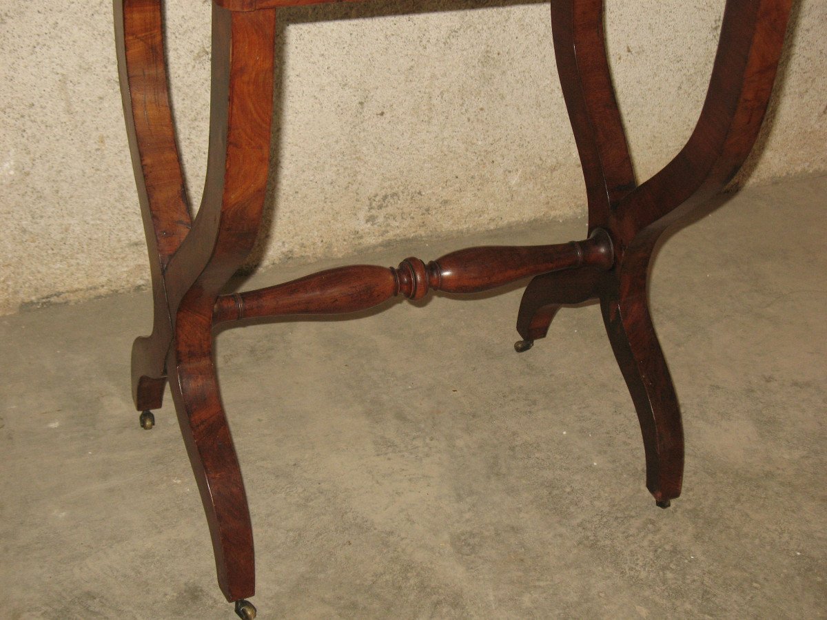 Empire Style Work Table In Cuban Mahogany, Mid-19th Century-photo-4