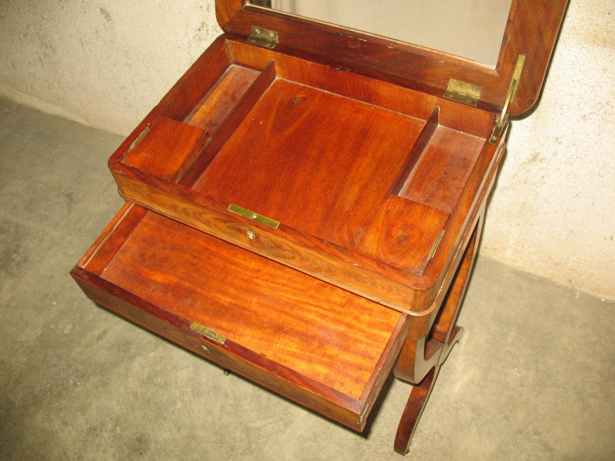 Empire Style Work Table In Cuban Mahogany, Mid-19th Century-photo-2