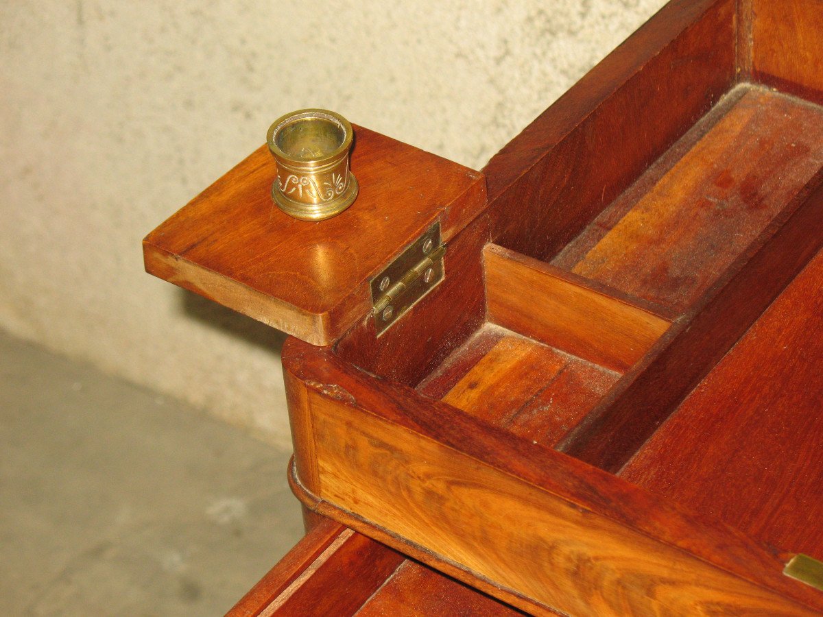 Empire Style Work Table In Cuban Mahogany, Mid-19th Century-photo-4