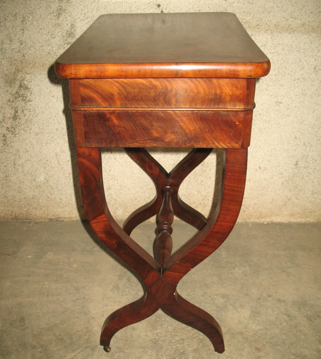 Empire Style Work Table In Cuban Mahogany, Mid-19th Century-photo-7