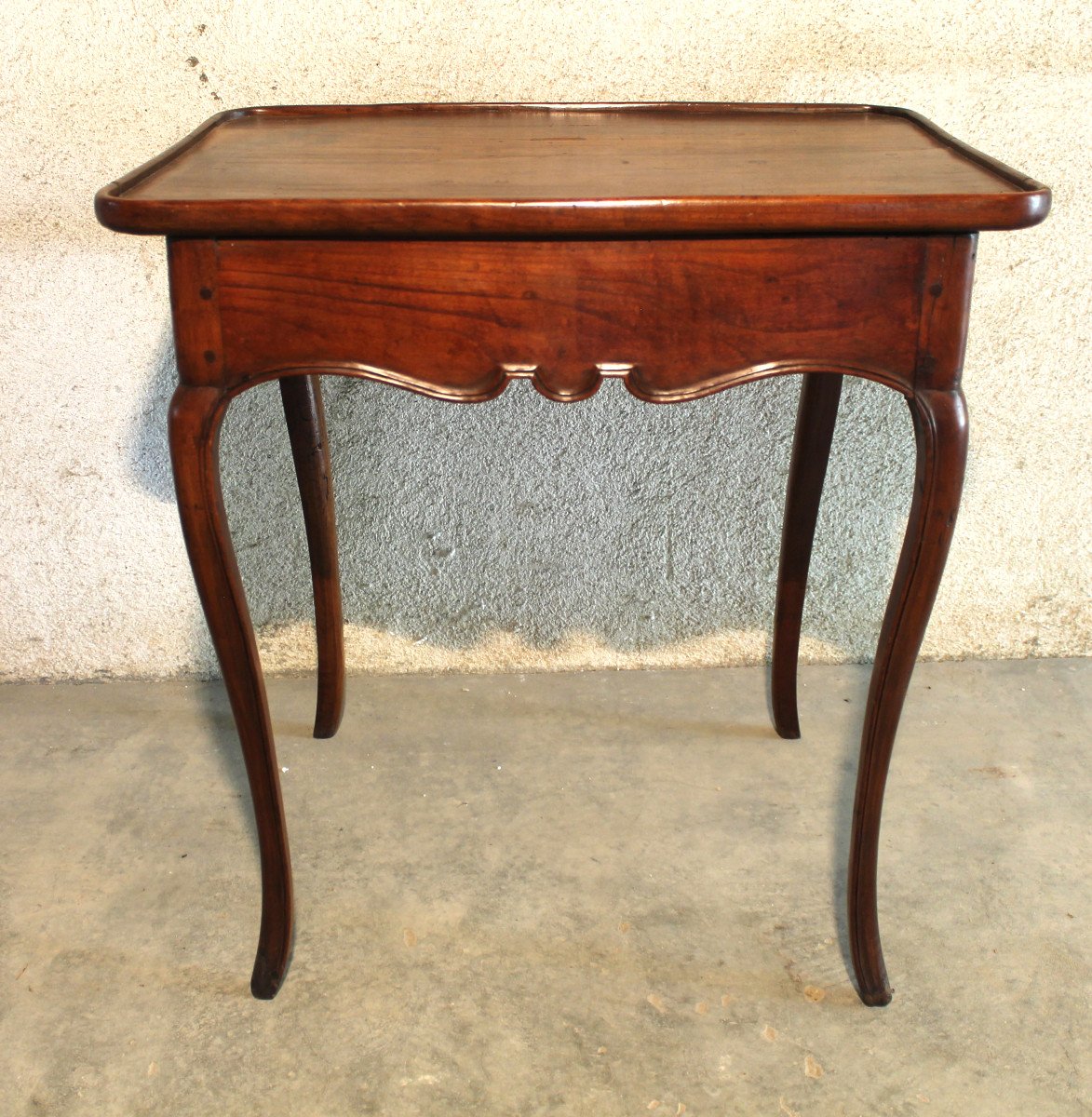 Louis XV Bordeaux Cabaret Table In Mahogany And Cherry Wood With 1 Drawer 18th Century Port Furniture-photo-2