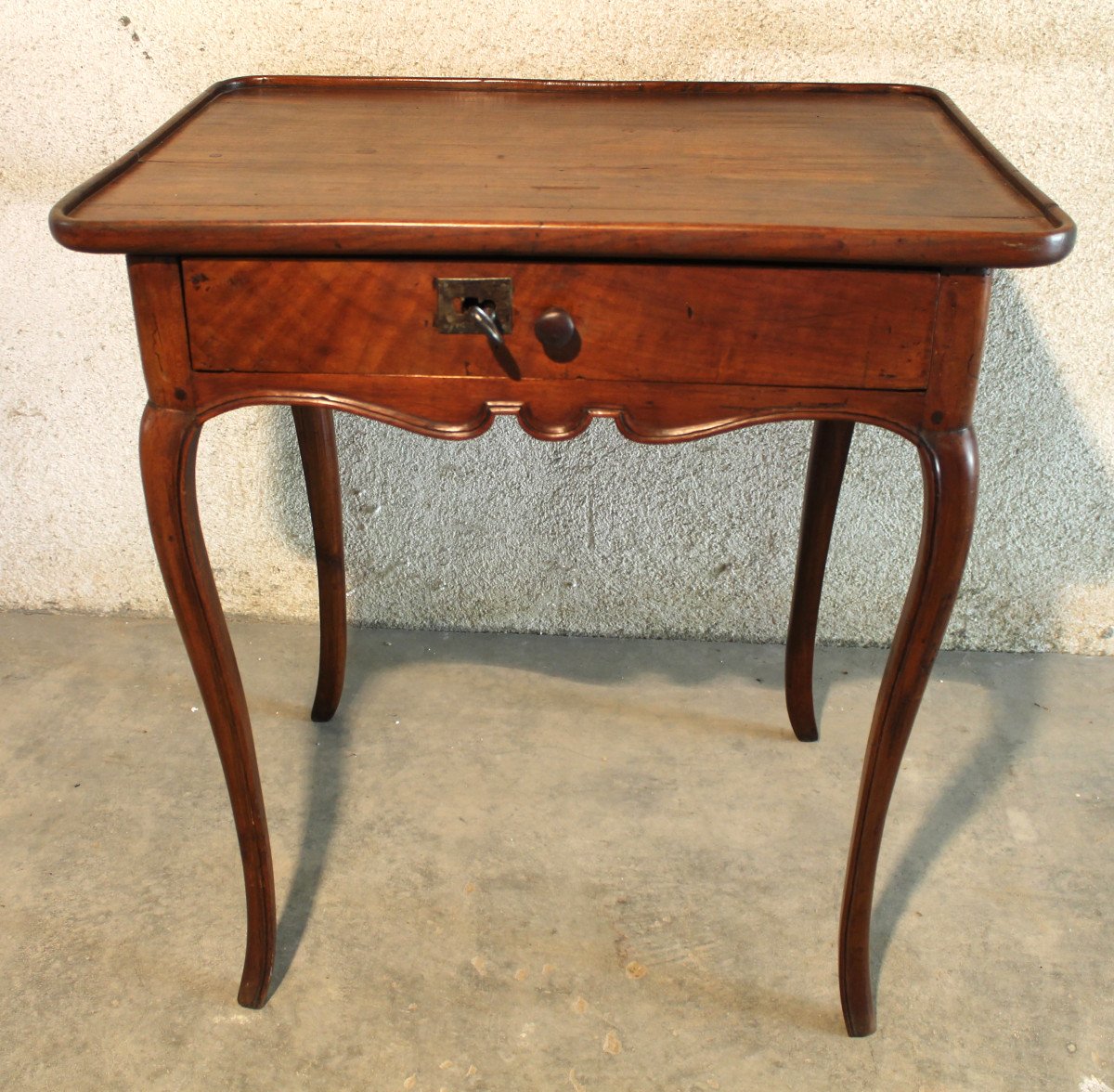 Louis XV Bordeaux Cabaret Table In Mahogany And Cherry Wood With 1 Drawer 18th Century Port Furniture