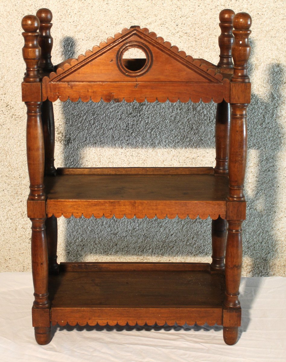 Small Shelf Or Verriot In Fruit Wood, 19th Century Origin Provence