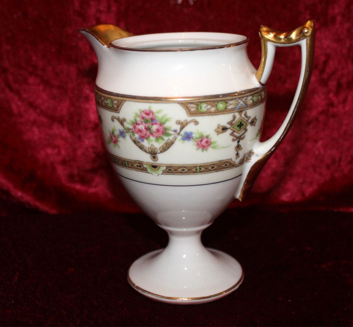 Limoges Porcelain Tea Service With Floral Decoration, Early 20th Century, Perfect Condition-photo-5