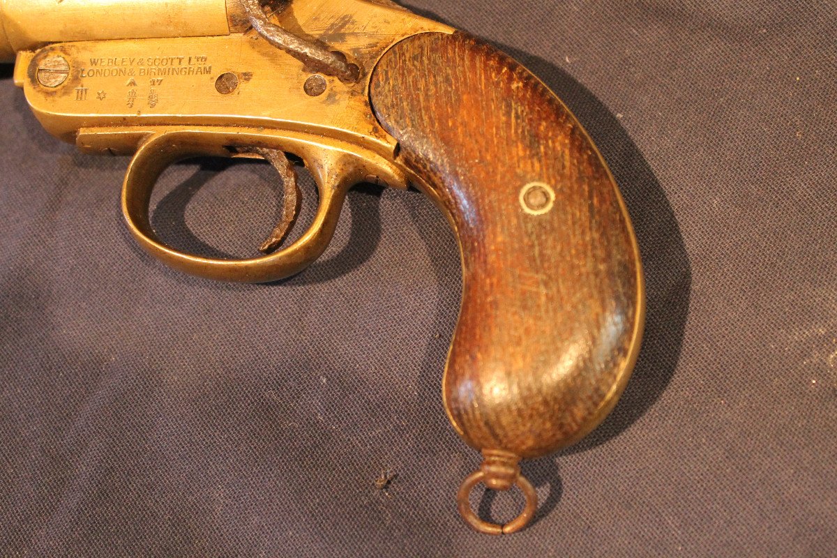 Royal Navy Webley & Scott Flare Gun Dated 1917 British Army -photo-3