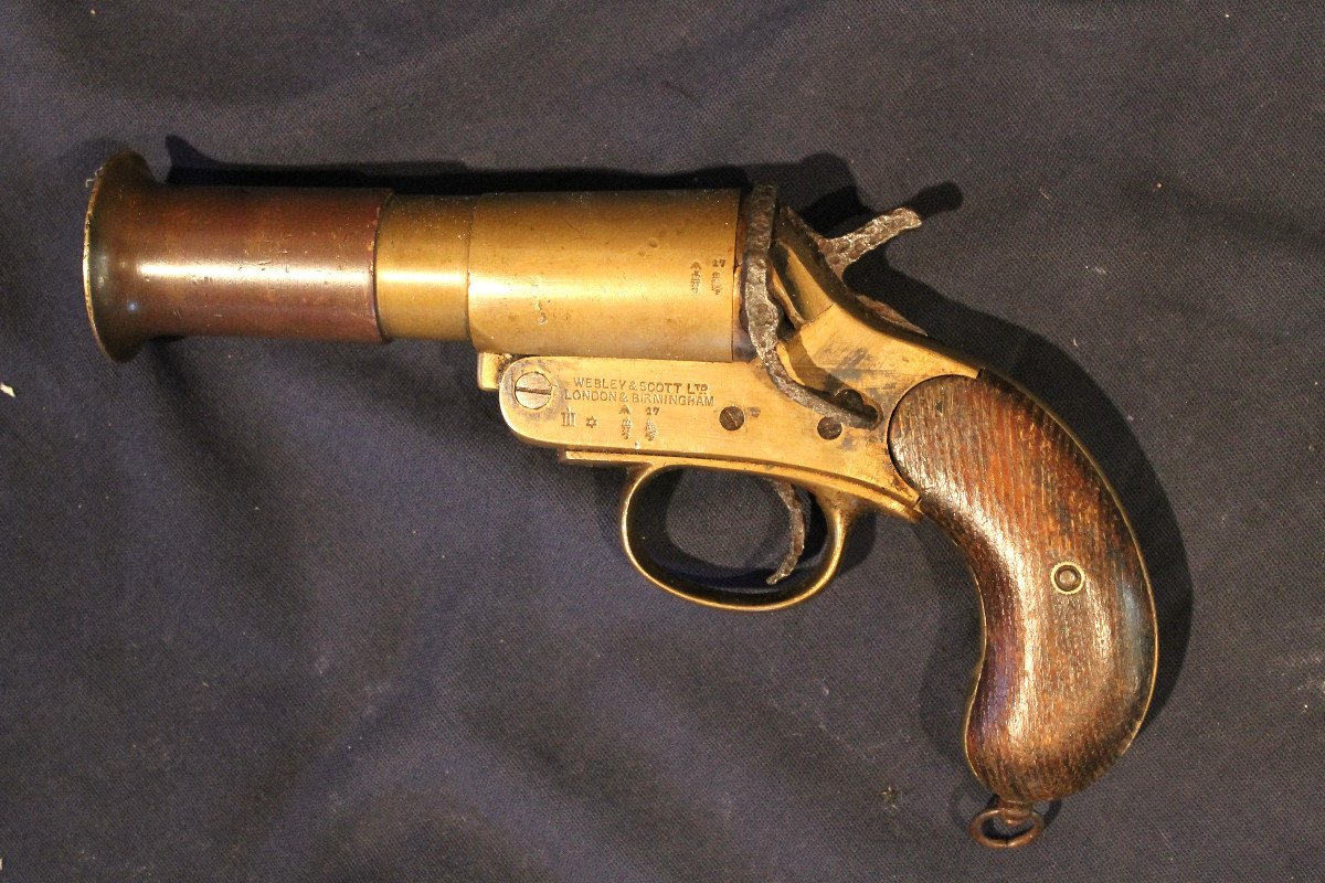 Royal Navy Webley & Scott Flare Gun Dated 1917 British Army 