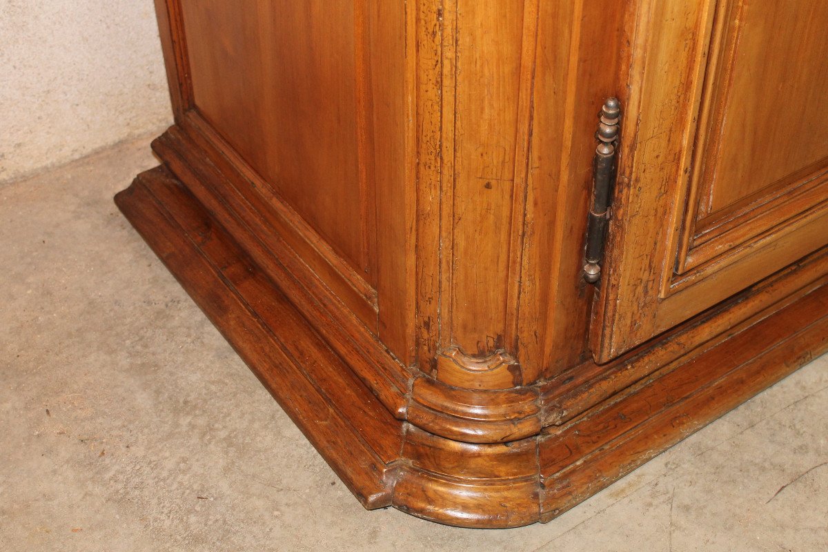 Two-part Sideboard In Fruitwood Paneling, Louis XIV Period, Early 18th Century. Origin: Ile De France.-photo-3