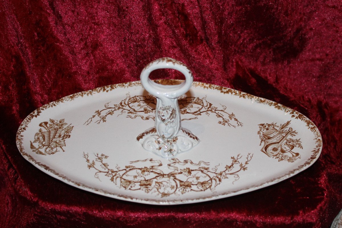 Choisy Le Roi Earthenware Table Service Decorated With Musical Instruments In The Louis XVI Style-photo-3