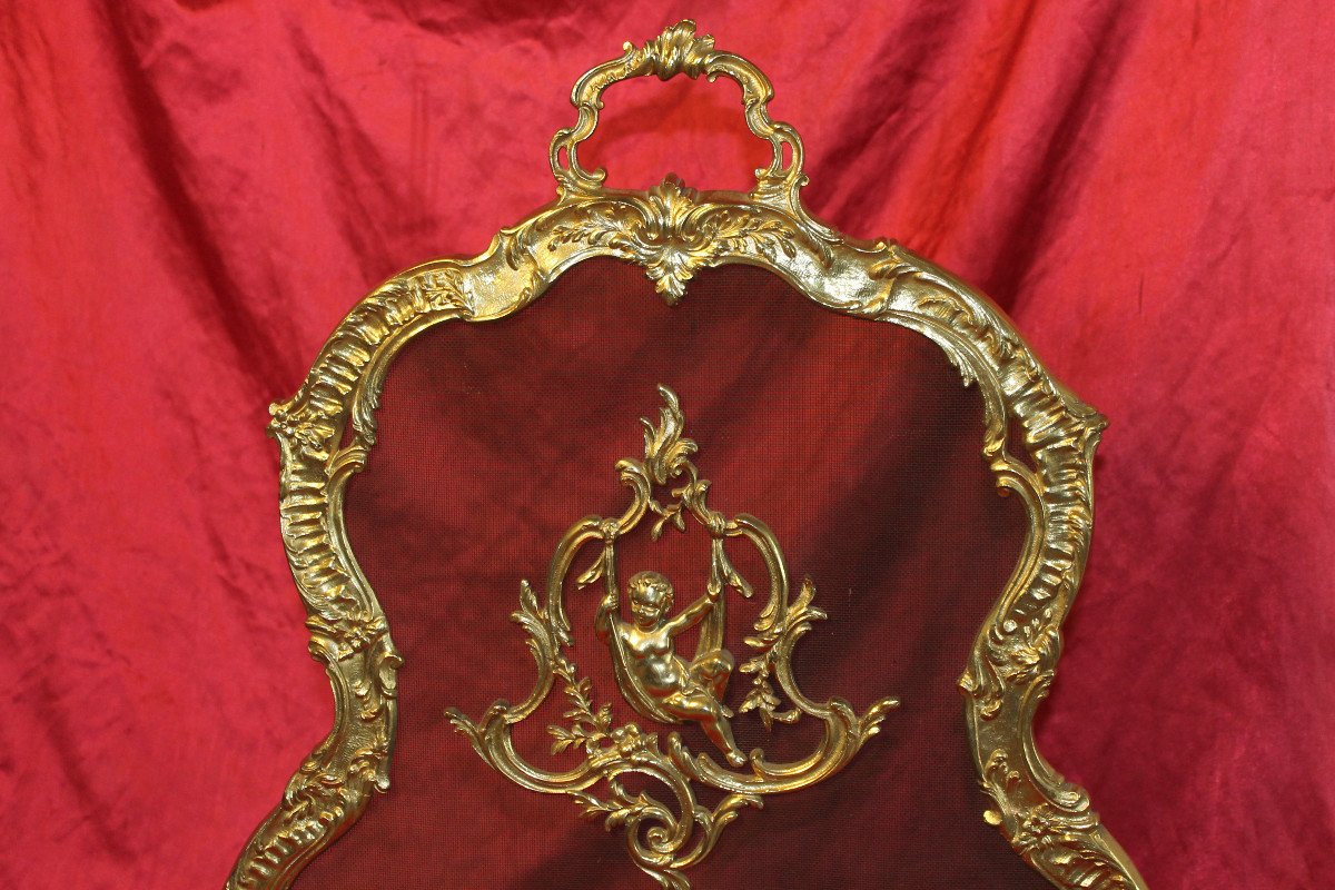 Louis XV Style Bronze Fire Screen -photo-2