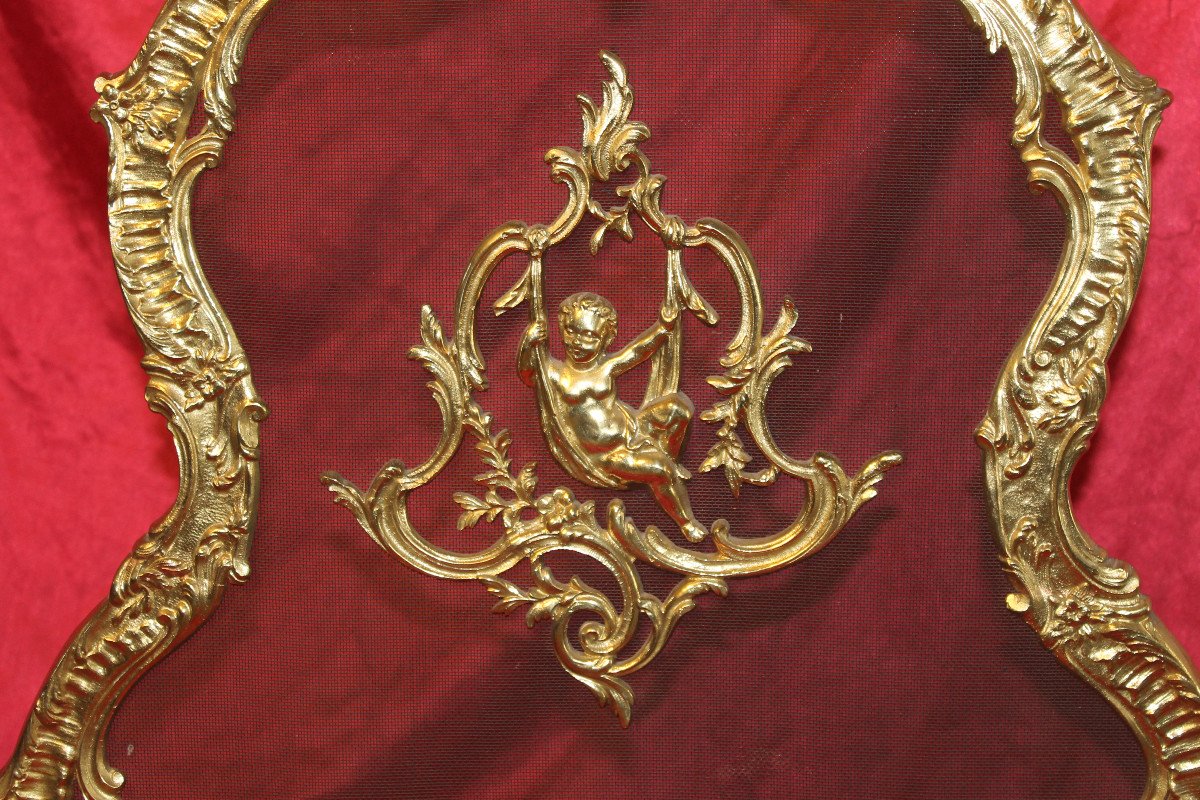 Louis XV Style Bronze Fire Screen -photo-4