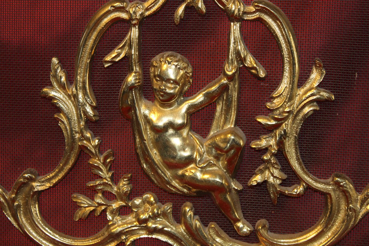 Louis XV Style Bronze Fire Screen -photo-3